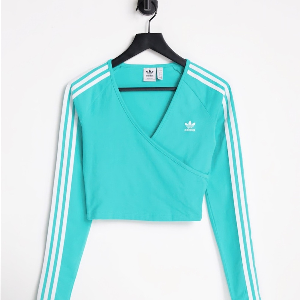 Adidas long sleeve crop top